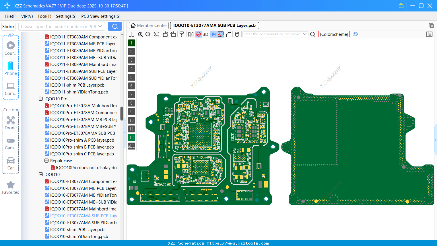VIVO IQOO10-ET3077AMA SUB PCB Layer
